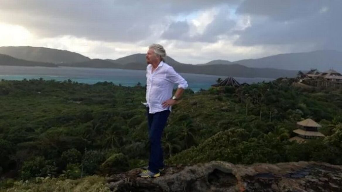 Αρνείται να εγκαταλείψει το ιδιωτικό του νησί που απειλείται από τον τυφώνα Ίρμα ο Ρίτσαρντ Μπράνσον
