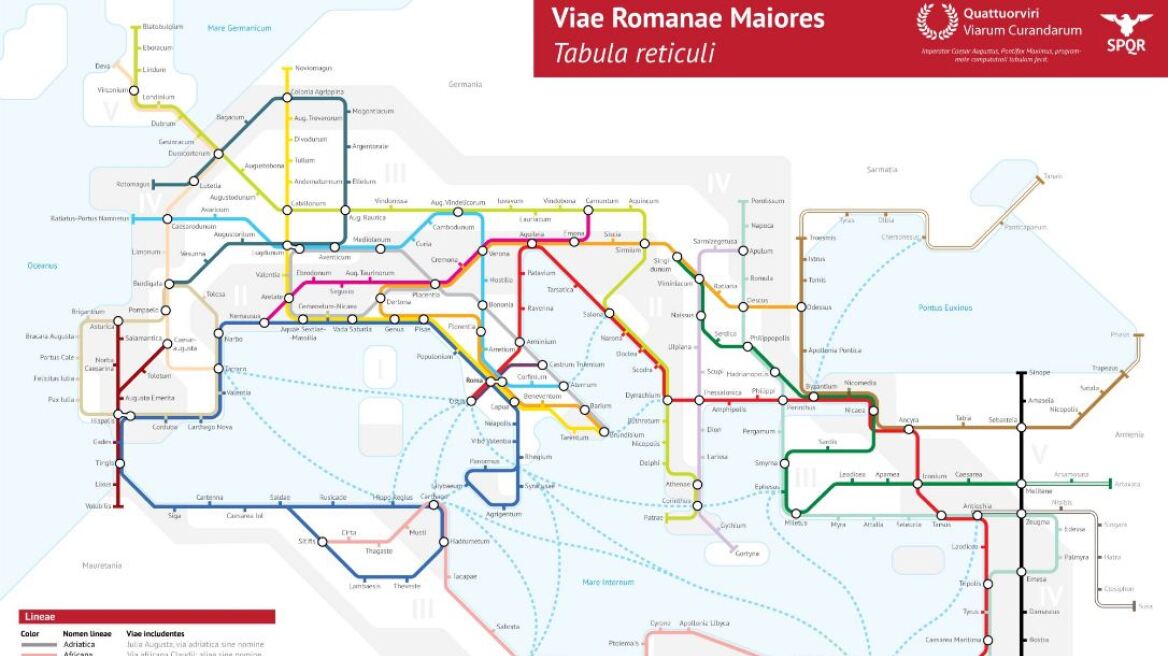 Απίστευτος χάρτης: Οι δρόμοι της Αρχαίας Ρώμης ως στάσεις του Μετρό!