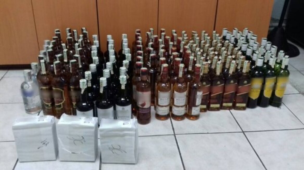 Προσπάθησαν να περάσουν παράνομα 151 φιάλες ποτών στην Ελλάδα
