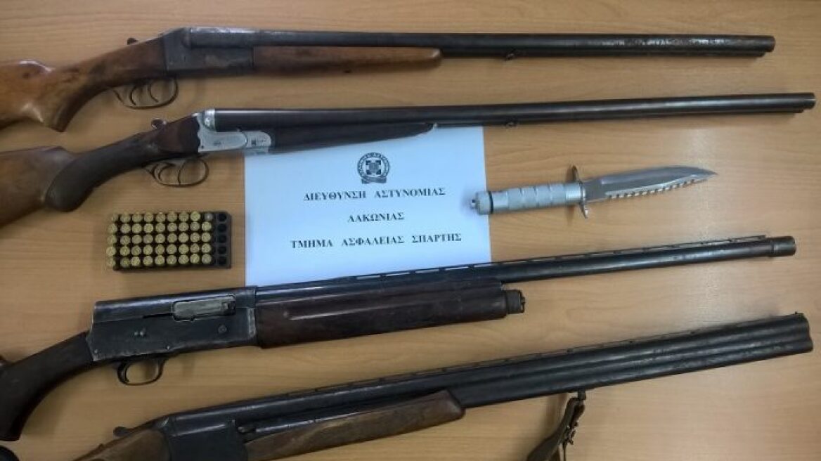 Σπάρτη: Συνελήφθη 45χρονος με κλεμμένα κυνηγετικά όπλα