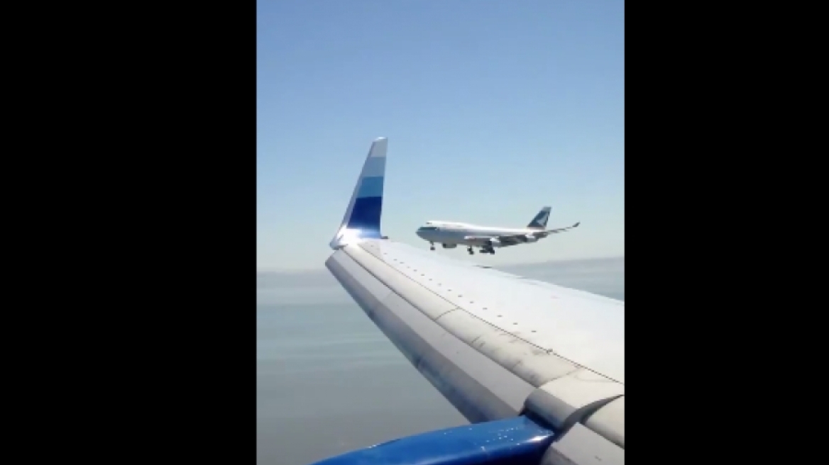 Βίντεο που «κόβει την ανάσα»: Αεροπλάνα έρχονται «φτερό με φτερό» κατά την προσγείωση