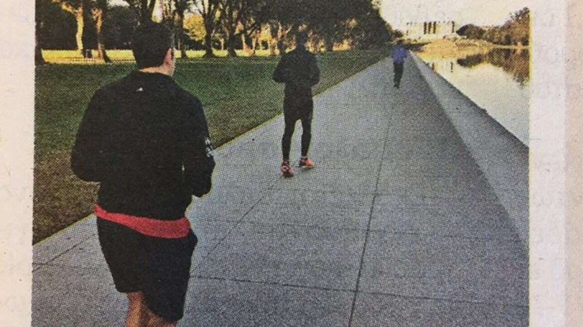 Greek PM Tsipras jogging in Washington (photos)