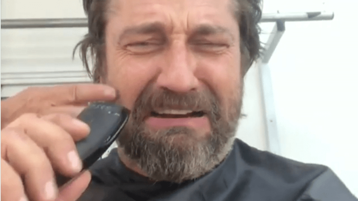 Watch Gerard Butler shave off his 1-year beard! (video)