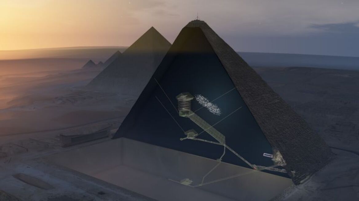 Cosmic-ray imaging finds hidden structure in Egypt’s Great Pyramid