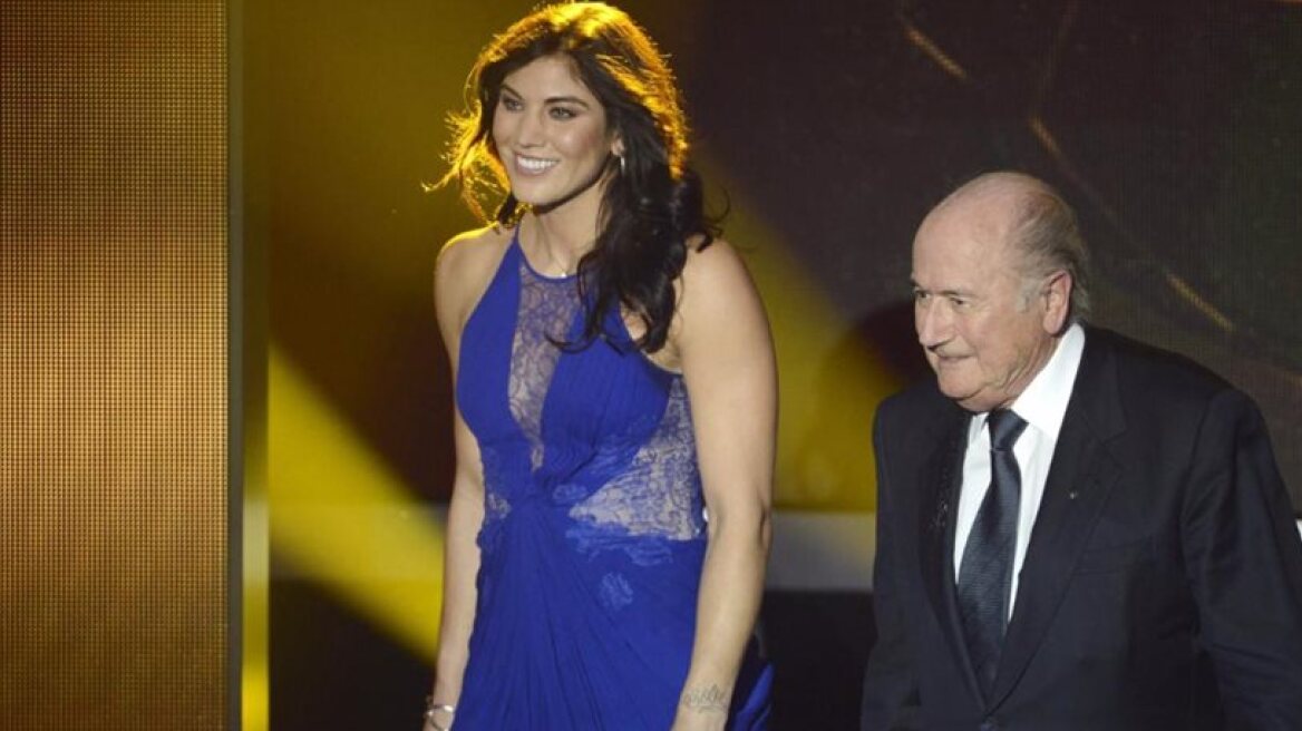USA women's goalie Hope Solo says she was groped by ex-FIFA President Sepp Blatter!