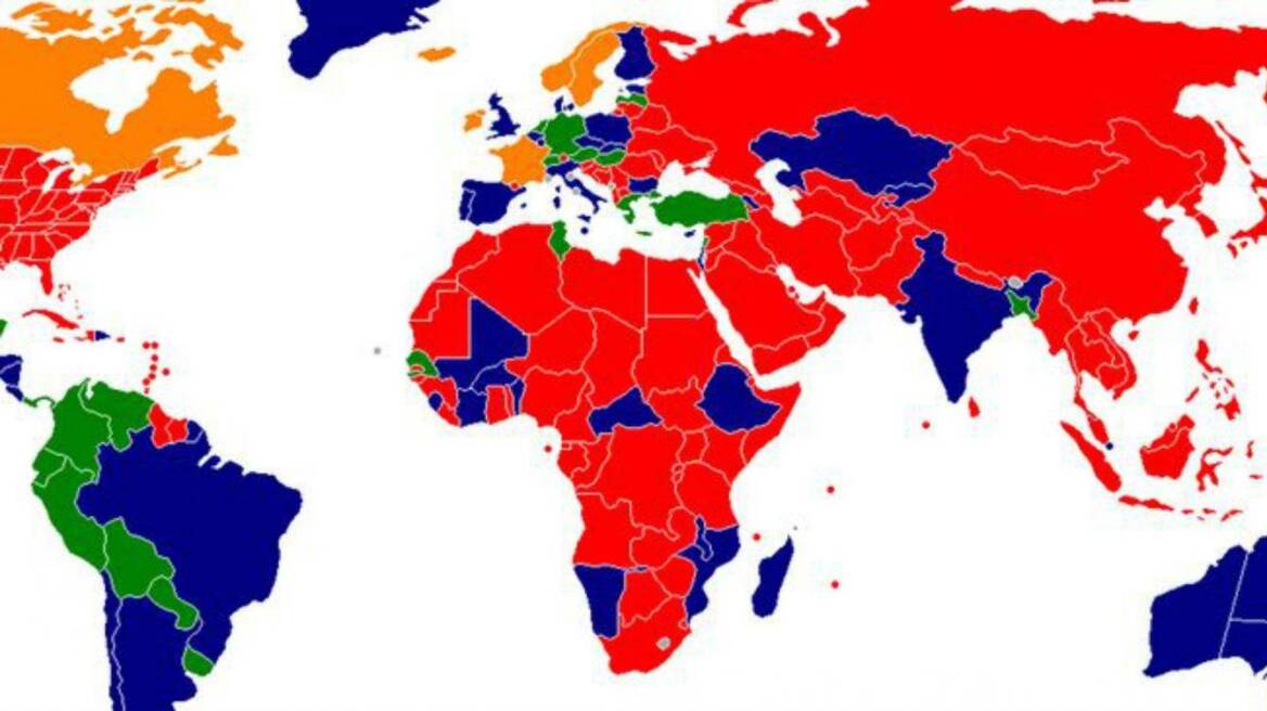 The world map of prostitution