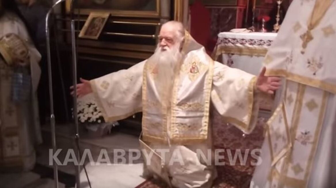 Watch Greek priest beg for forgiveness in tearful address to his flock! (video)