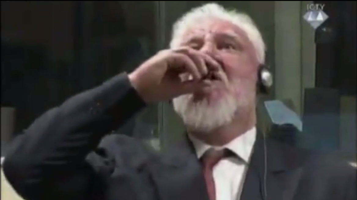 Bosnian Croat war crimes suspect dies after “drinking poison” during tribunal at The Hague! (VIDEO)