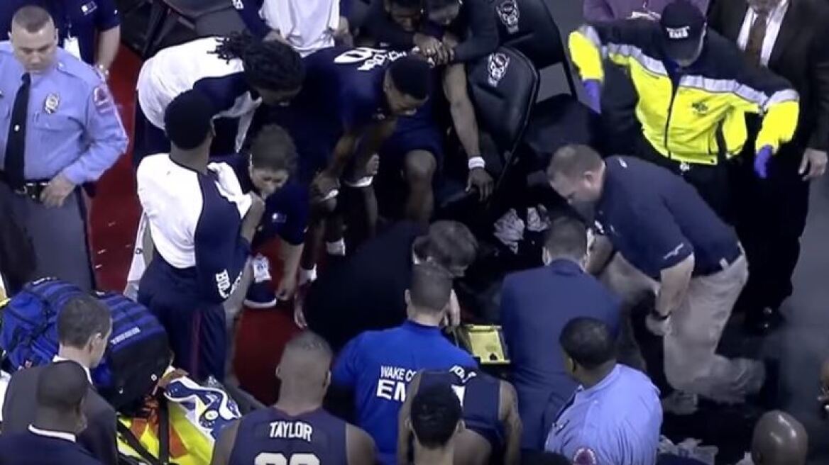 Βίντεο: Μπασκετμπολίστας κολλεγιακής ομάδας παθαίνει ανακοπή καρδιάς και τον σώζουν στον πάγκο