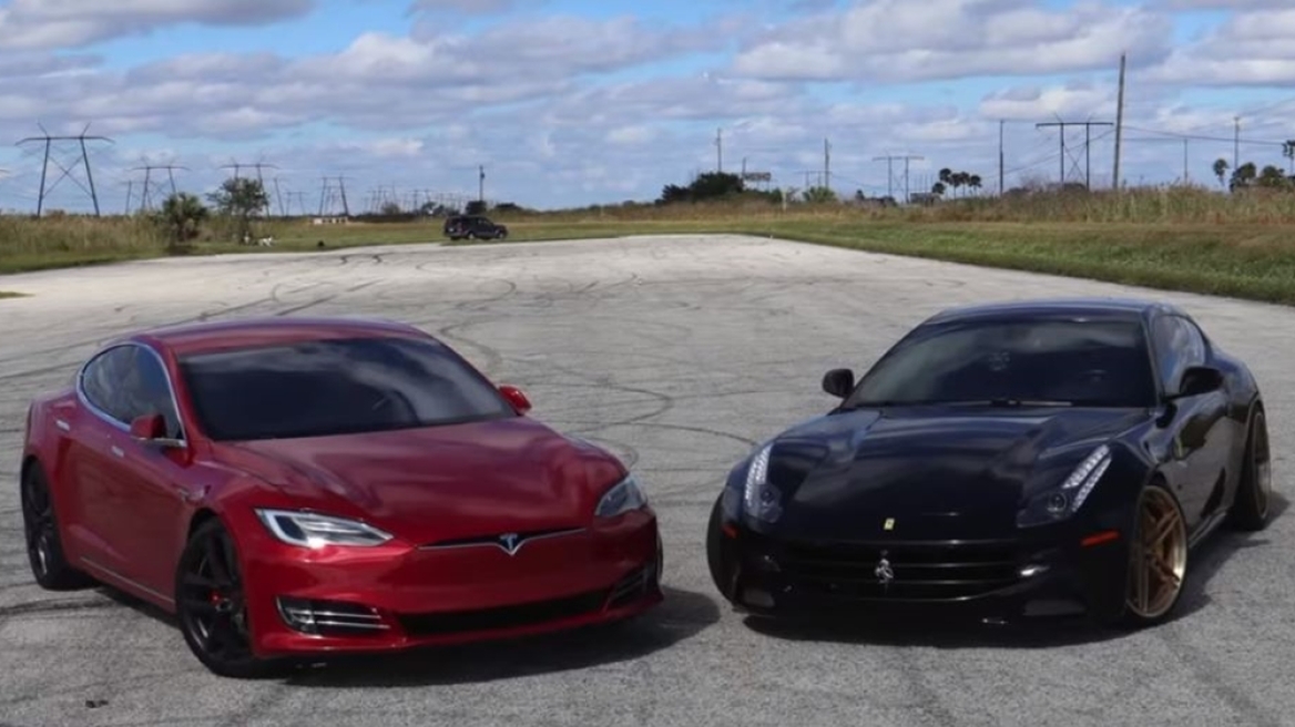 Tesla vs Ferrari - Μαντέψτε ποιος κερδίζει (VIDEO)