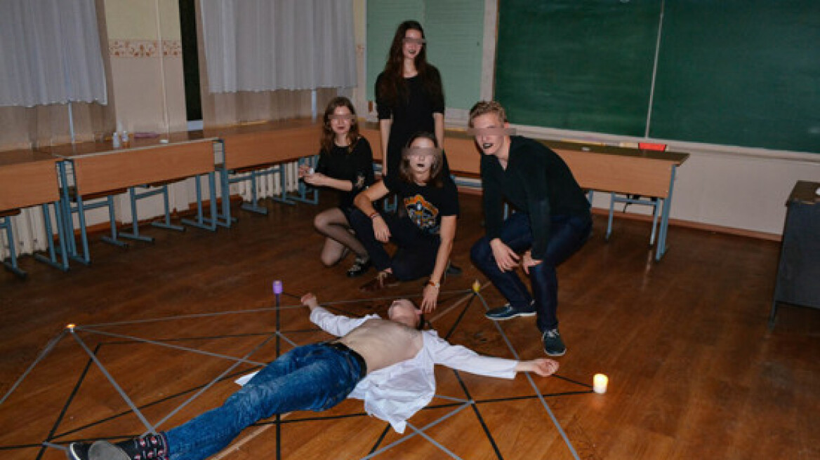 Φρικαλέο πάρτι με γουρουνοκεφαλές, σύριγγες και πεντάλφες σε γνωστό ρωσικό σχολείο
