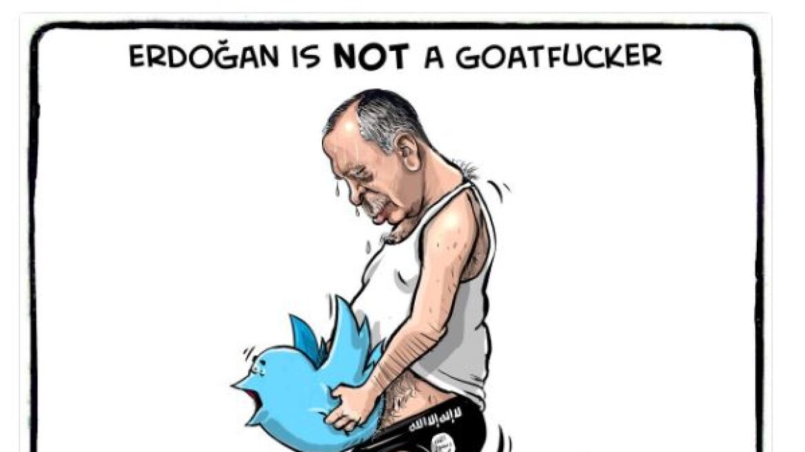 Οργή Ερντογάν για το σκίτσο Ολλανδού που τον δείχνει να «βιάζει» το μπλε πουλί του Twitter