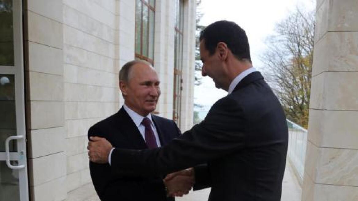 Πούτιν προς Άσαντ: Η Ρωσία θα συνεχίσει να στηρίζει την κυριαρχία της Συρίας