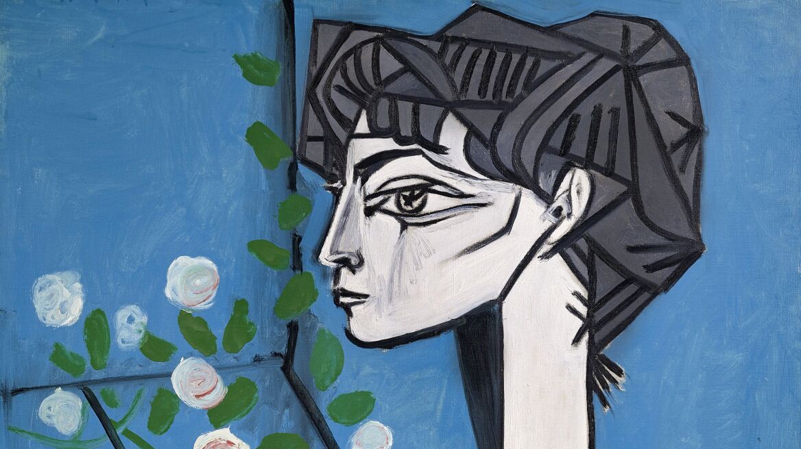Jacqueline_with_Flowers_paiting_by_Picasso
