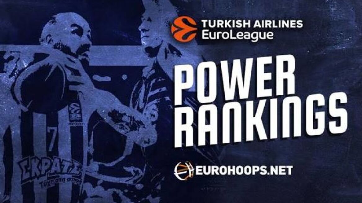 Power Rankings by Eurohoops: Έχασε θέσεις ο Παναθηναϊκός, κάτω από τον Ολυμπιακό