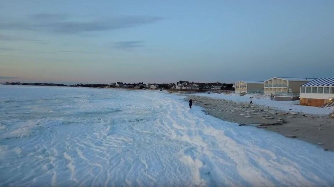  ΗΠΑ: Από το κρύο πάγωσε ο Ατλαντικός Ωκεανός (βίντεο)