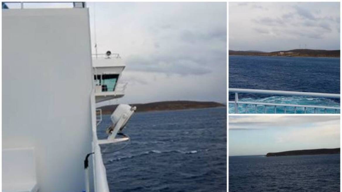 Βίντεο: «Έμεινε» ανοιχτά της Λήμνου το «Νήσος Χίος» - Το λιμάνι «χάθηκε» κάτω από τη θάλασσα