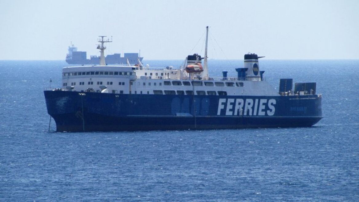 Abandoned ship adrift in Piraeus port
