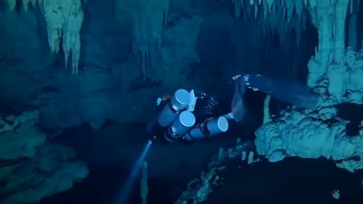 Βίντεο: Το μεγαλύτερο δίκτυο υποθαλάσσιων σπηλαίων του πλανήτη ανακαλύφθηκε στο Μεξικό