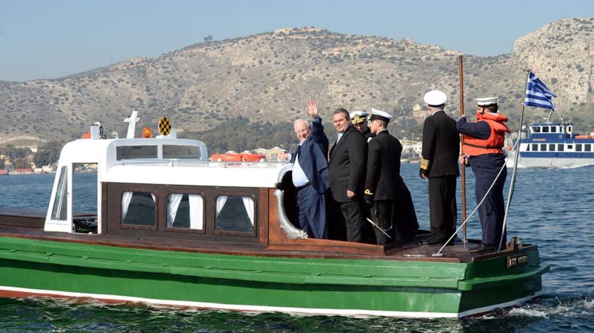 Ο πρόεδρος του Ισραήλ στο σημείο της ναυμαχίας της Σαλαμίνας