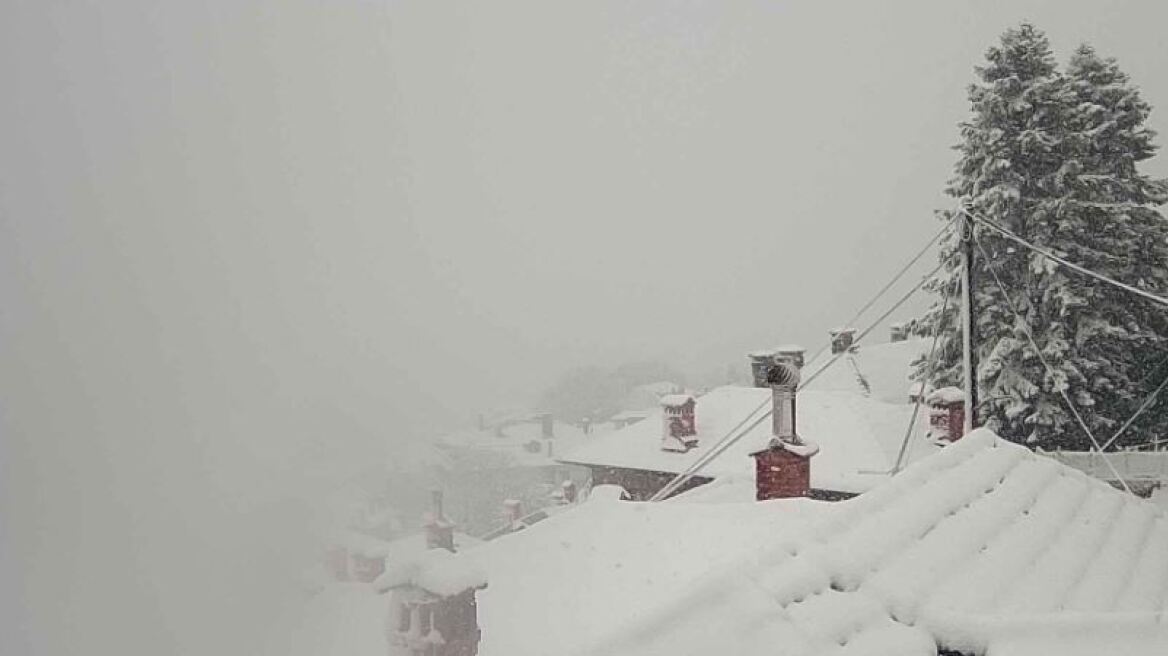 Σαρώνει η «Ιοκάστη»: Μισό μέτρο έφτασε το χιόνι στα ορεινά των Τρικάλων 