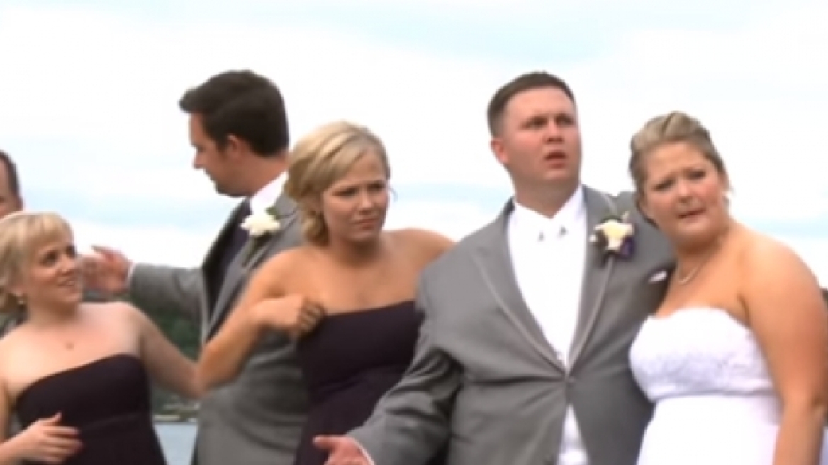 Απίστευτο βίντεο γάμου - Πώς έγιναν όλοι μούσκεμα