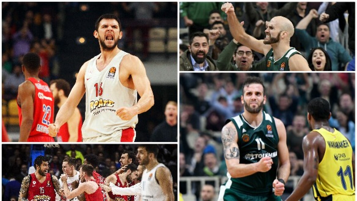 For the win: Ατσάλινος Ολυμπιακός, clutch Παναθηναϊκός (videos)