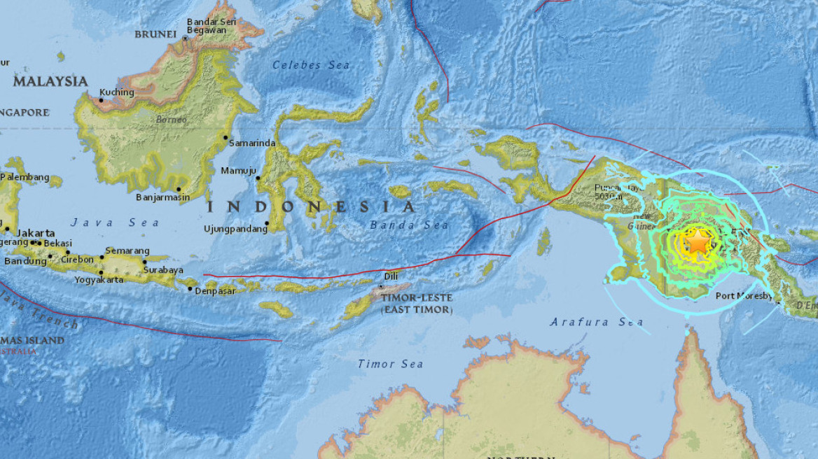 Σεισμός 7,6 Ρίχτερ στην Παπούα Νέα Γουινέα