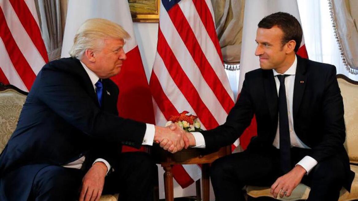 Γαλλία: Ο Μακρόν προειδοποιεί τον Τραμπ για τον κίνδυνο «εμπορικού πολέμου»