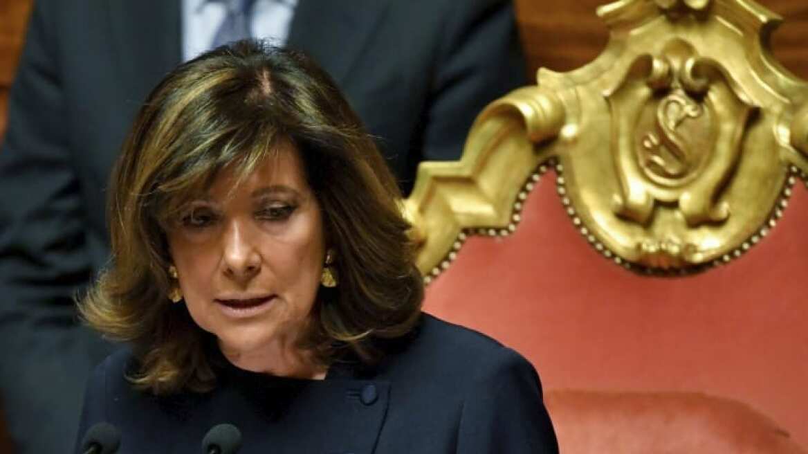 Η 70χρονη Ελιζαμπέτα Καζελάτι είναι η πρώτη γυναίκα πρόεδρος της ιταλικής γερουσίας