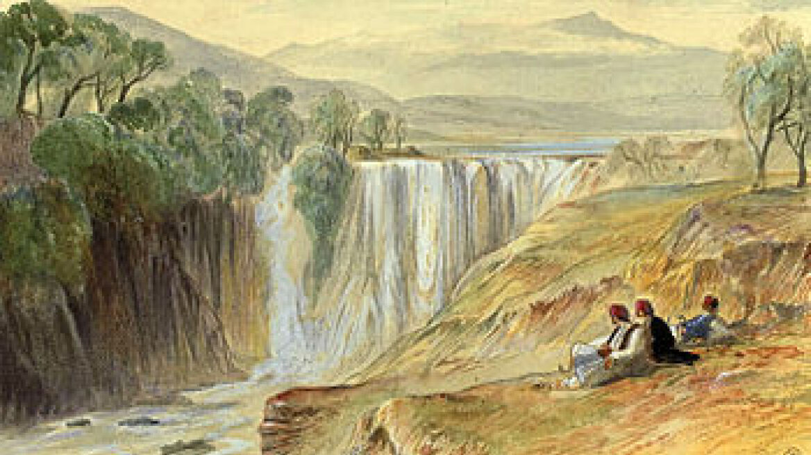 The_falls_of_the_Kalama_Albania_1851_by_Edward_Lear_1812-1888