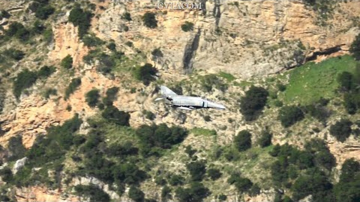 Low Level Flying Hellenic Air Force F-4E Phantoms