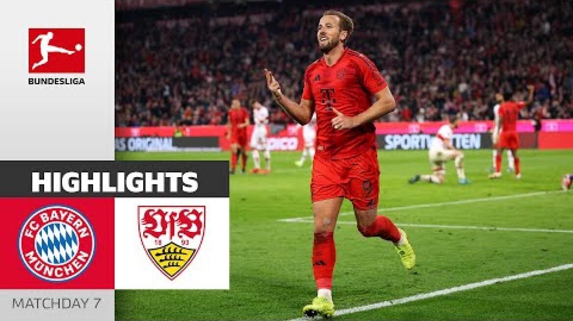 Unstoppable Kane Scores Hattrick! | FC Bayern München - VfB Stuttgart 4-0 | Highlights | Matchday 7