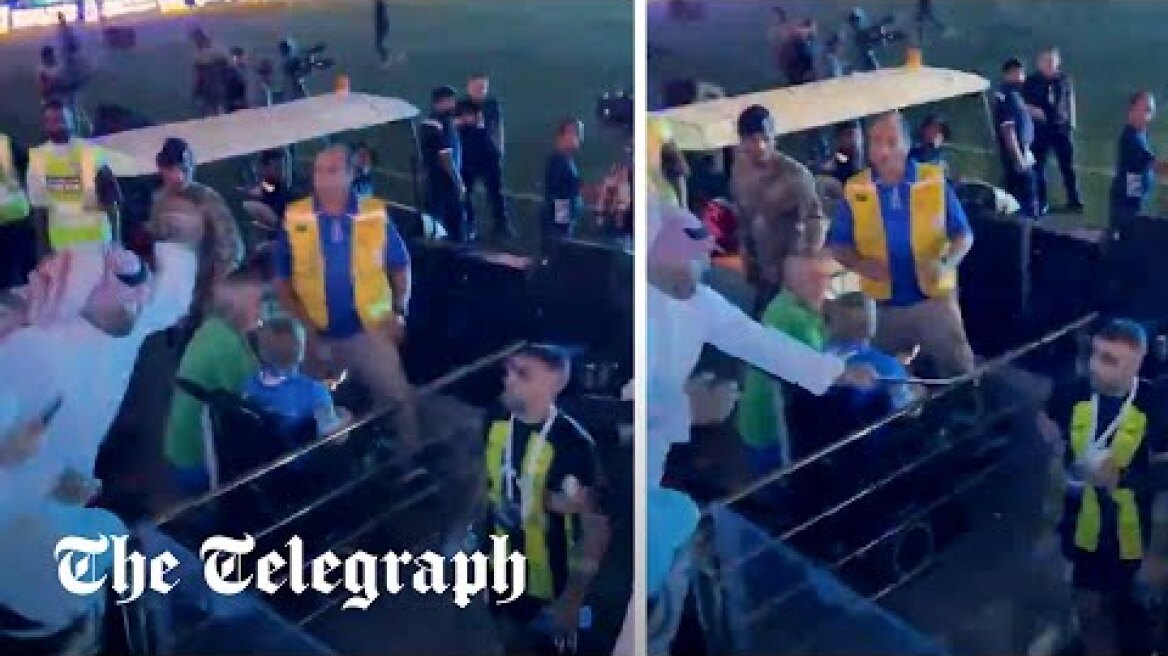 Astonishing moment fan whips player in Saudi Super Cup final