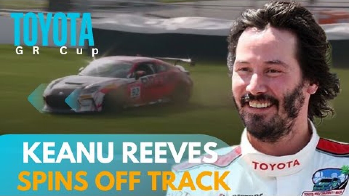 Keanu Reeves Spins Off Track in Professional Racing Debut at Indianapolis | Toyota GR Cup