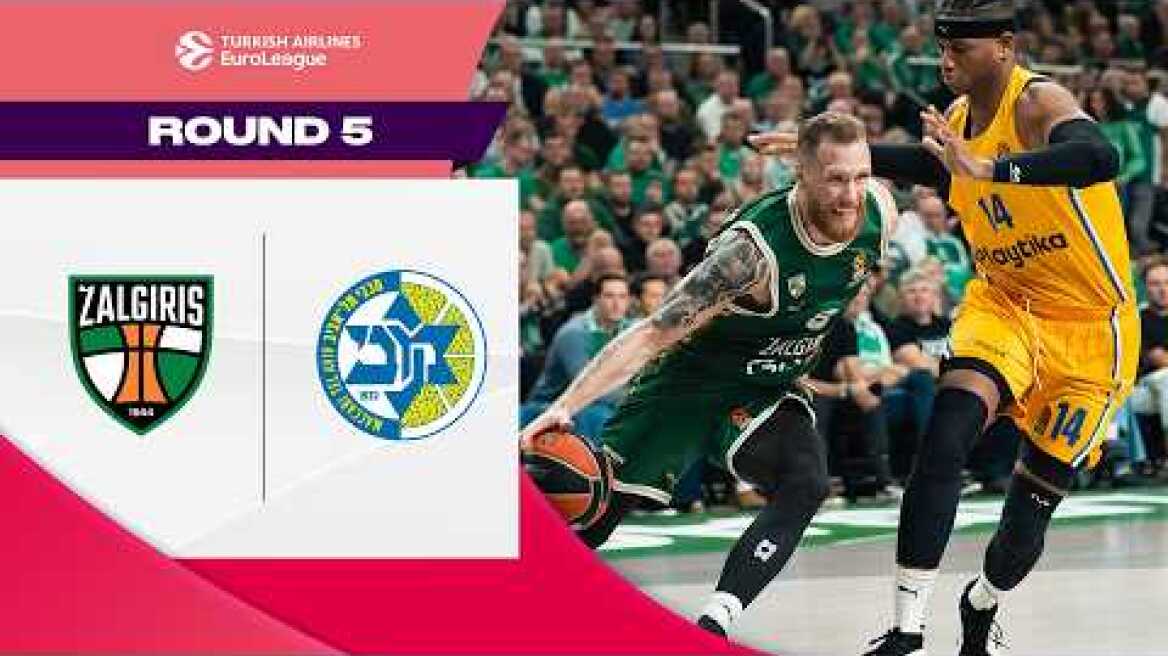 STRONG First Half Paves the Way | Zalgiris - Maccabi | BASKETBALL HIGHLIGHTS R5