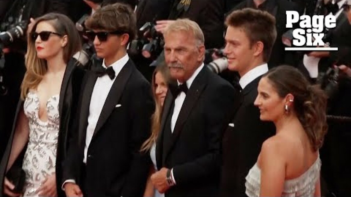 Kevin Costner makes rare appearance with five of his kids at Cannes Film Festival