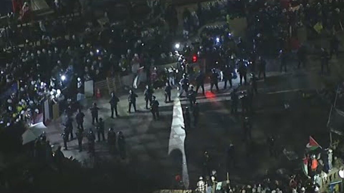 LIVE: Pro-Palestinian protesters remain at UCLA despite police orders to leave