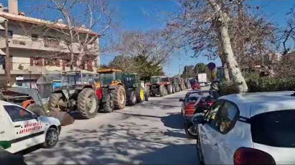 Θεσσαλονίκη: Συγκέντρωση αγροτών στην Επανομή (1)