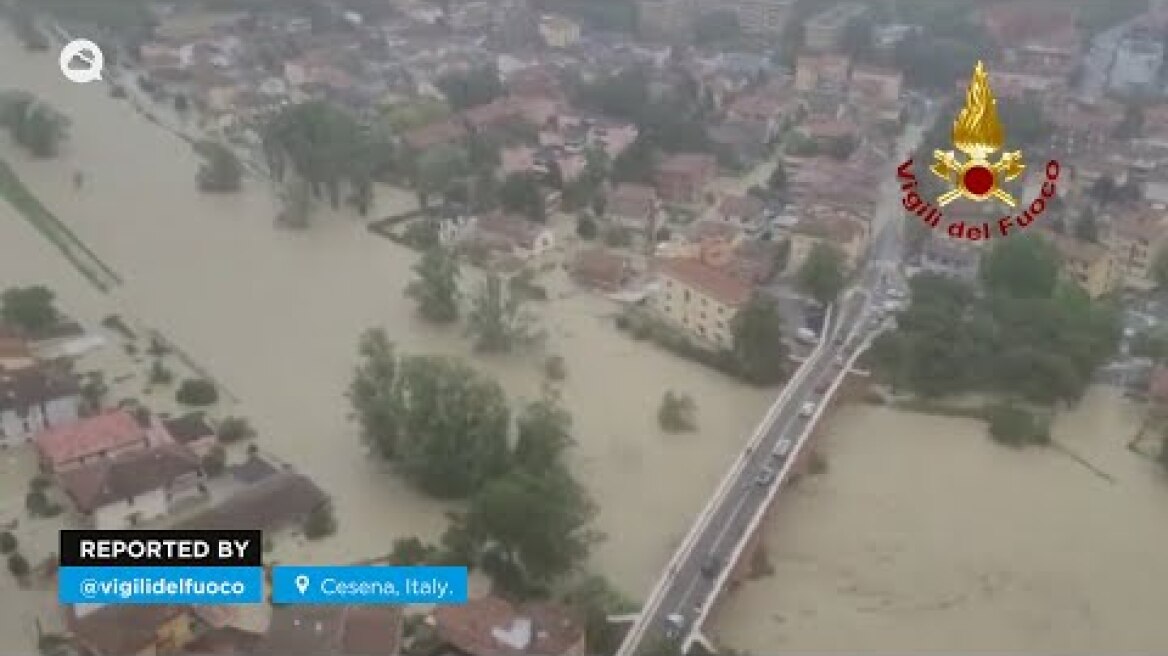 Spectacular floods in Emilia Romagna, Italy.