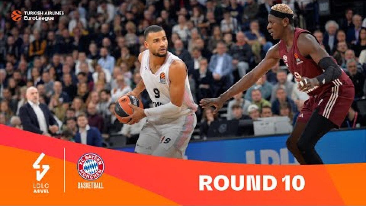 LDLC ASVEL Villeurbanne-FC Bayern Munich | Round 10 Highlights | 2023-24 Turkish Airlines EuroLeague