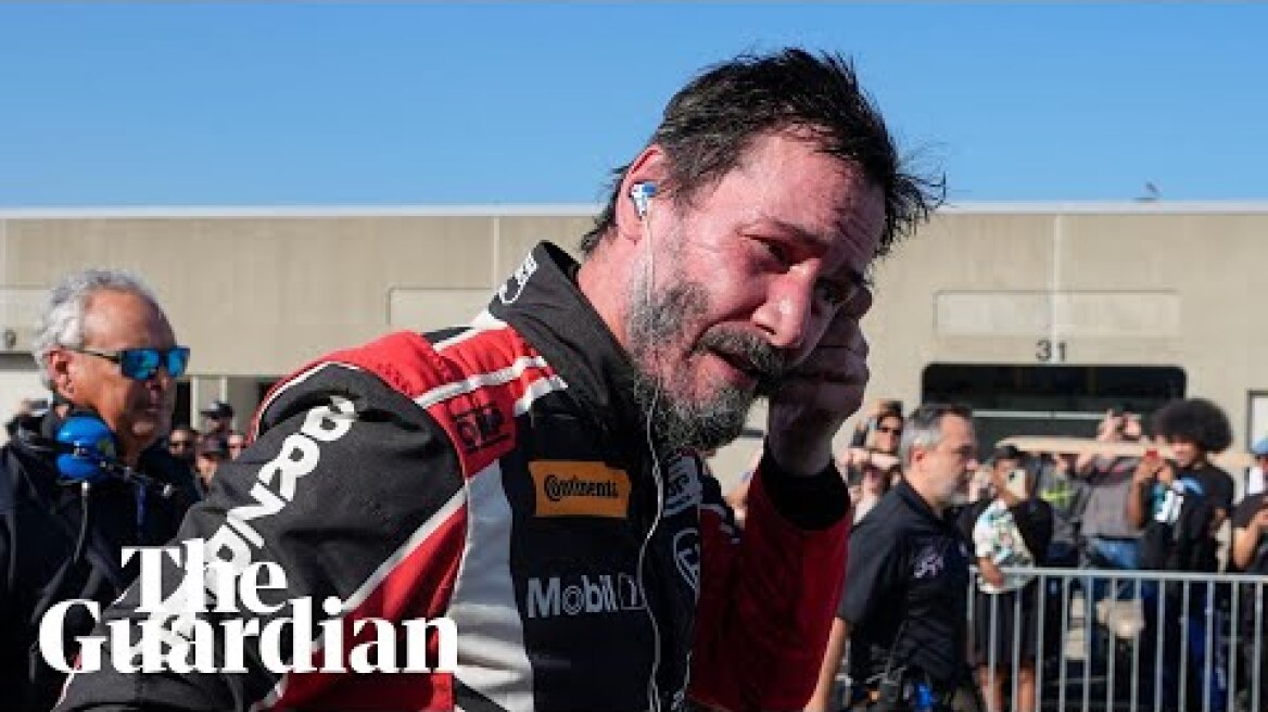 Keanu Reeves makes pro racing debut at Indianapolis Motor Speedway