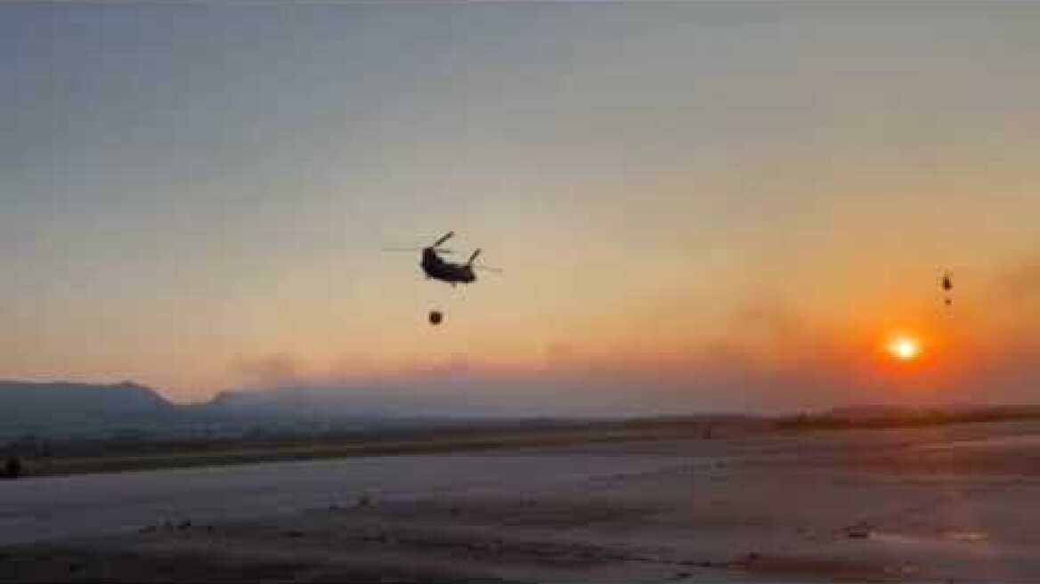 Ελικόπτερο Chinook στα Δερβενοχώρια