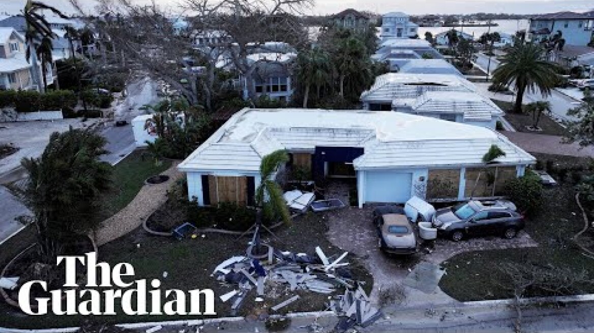 Drone captures destruction caused by Hurricane Milton in Florida