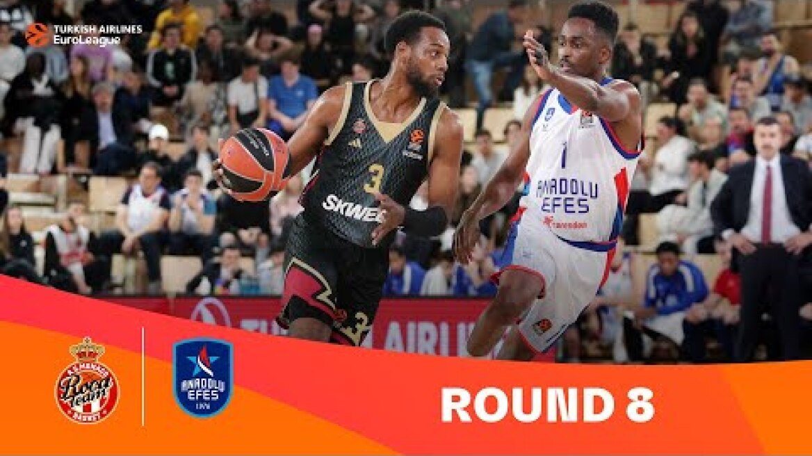 AS Monaco-Anadolu Efes Istanbul | Round 8 Highlights | 2023-24 Turkish Airlines EuroLeague