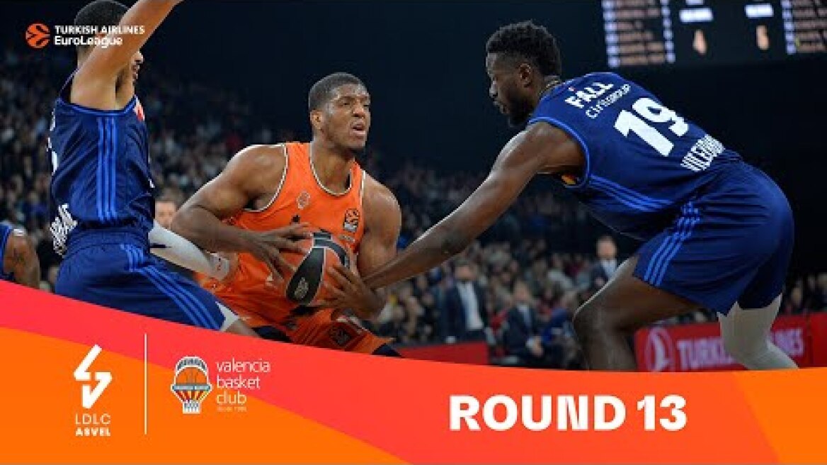 LDLC ASVEL Villeurbanne-Valencia Basket | Round 13 Highlights | 2023-24 Turkish Airlines EuroLeague