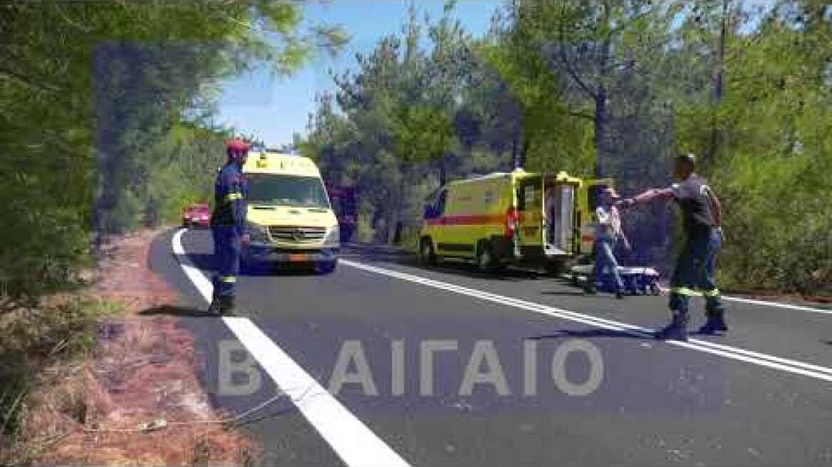 Τροχαίο δυστύχημα στο Καμμένο Δάσος-Ένας νεκρός δύο βαριά τραυματίες