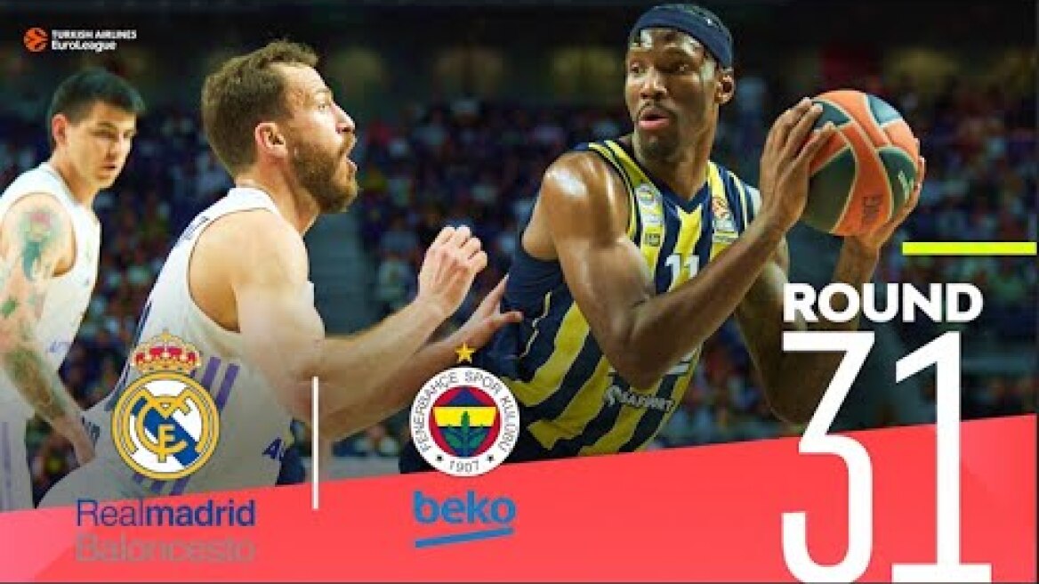 Real downs Fenerbahce gets homecourt advantage! | Round 31, Highlights | Turkish Airlines EuroLeague