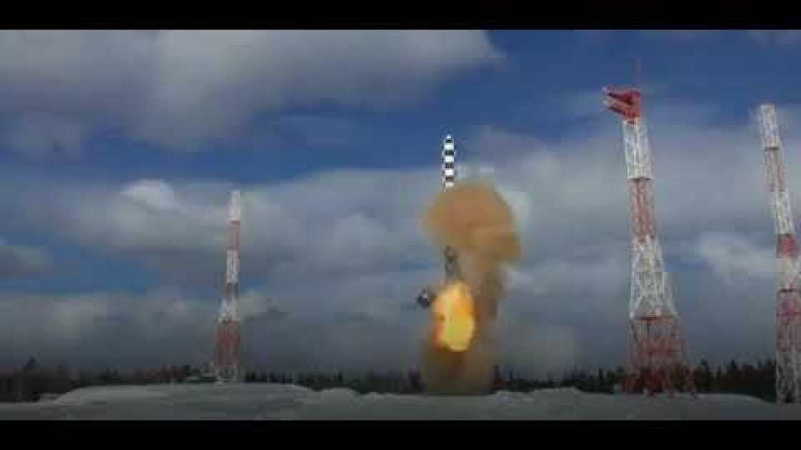 Satan 2 missile test launch