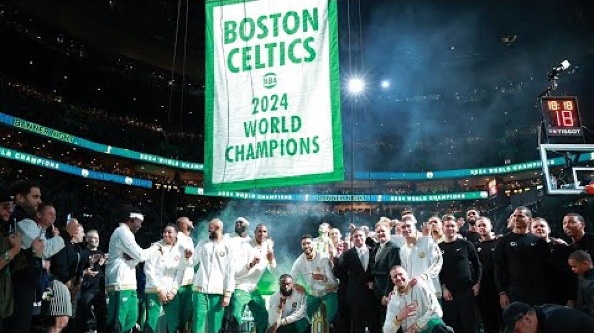 Boston Celtics FULL NBA Championship 2023-24 Ring Ceremony! 💍